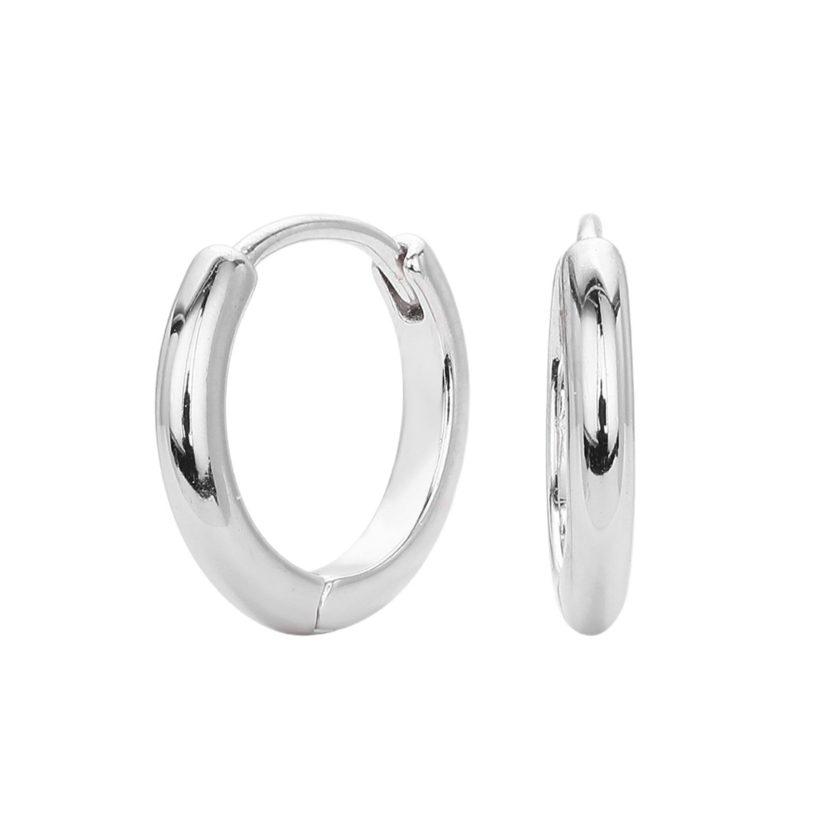 Damen Ohrcreolen mit modernem, minimalistischem Design aus hochwertigem 925 Sterling Silber Shop Nory