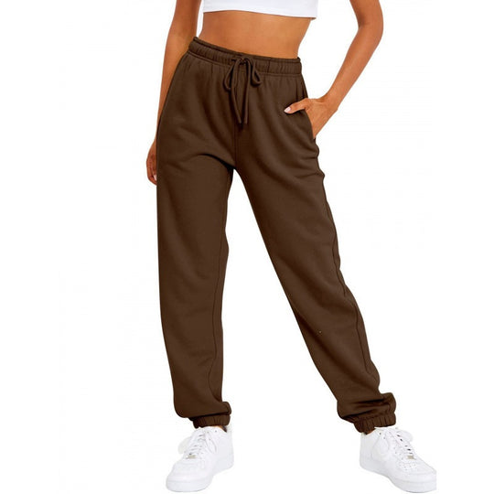 Damen nan locker sitzende Jogginghose mit hohem Komfortbund, verstellbarem Kordelzug und tiefen Seitentaschen Shop Nory