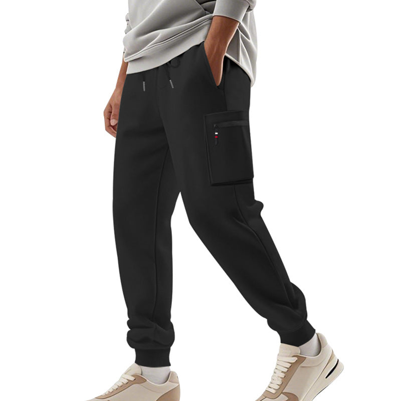Herren Cargo-Jogginghose mit Reißverschluss-Cargotasche, elastischem Bund und geripptem Saum Shop Nory