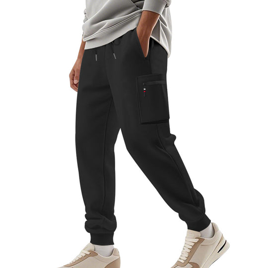 Herren Cargo-Jogginghose mit Reißverschluss-Cargotasche, elastischem Bund und geripptem Saum Shop Nory