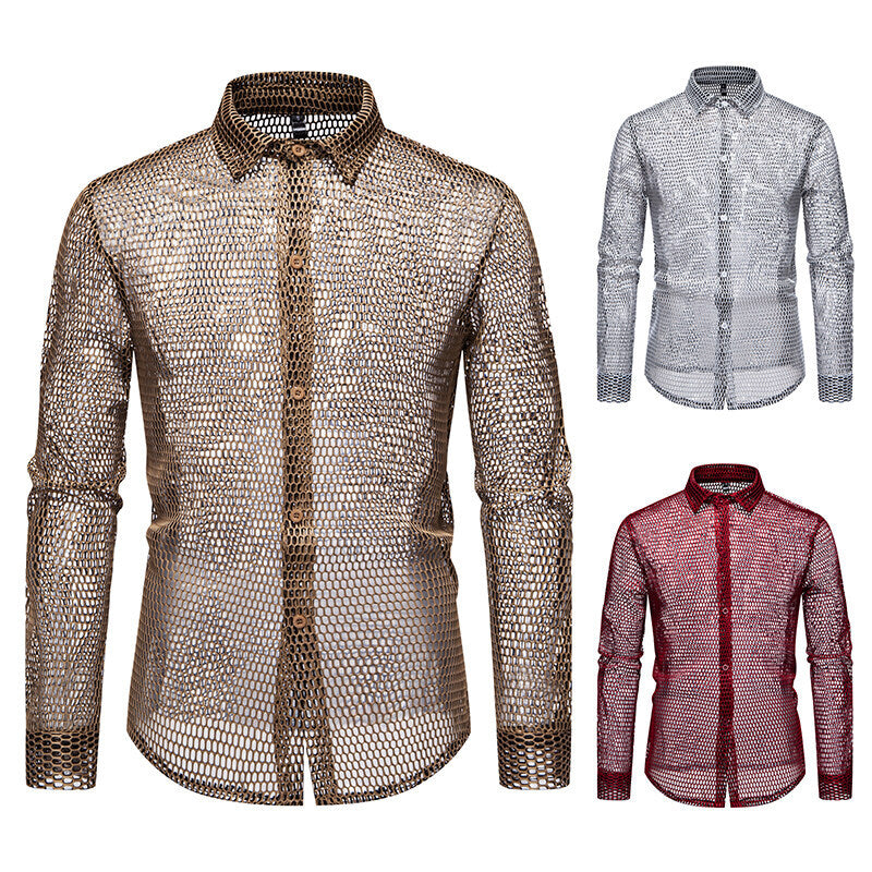Herren Mesh-Hemd aus hochwertigem Material mit innovativem Design