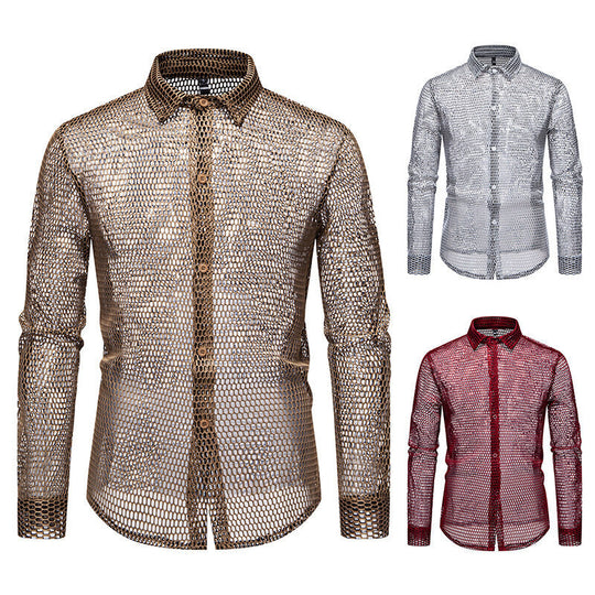 Herren Mesh-Hemd aus hochwertigem Material mit innovativem Design