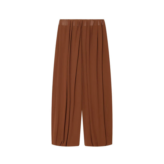 Damen Weite Palazzo-Loungehose mit elastischem Bund und fließender Faltenlegung Shop Nory