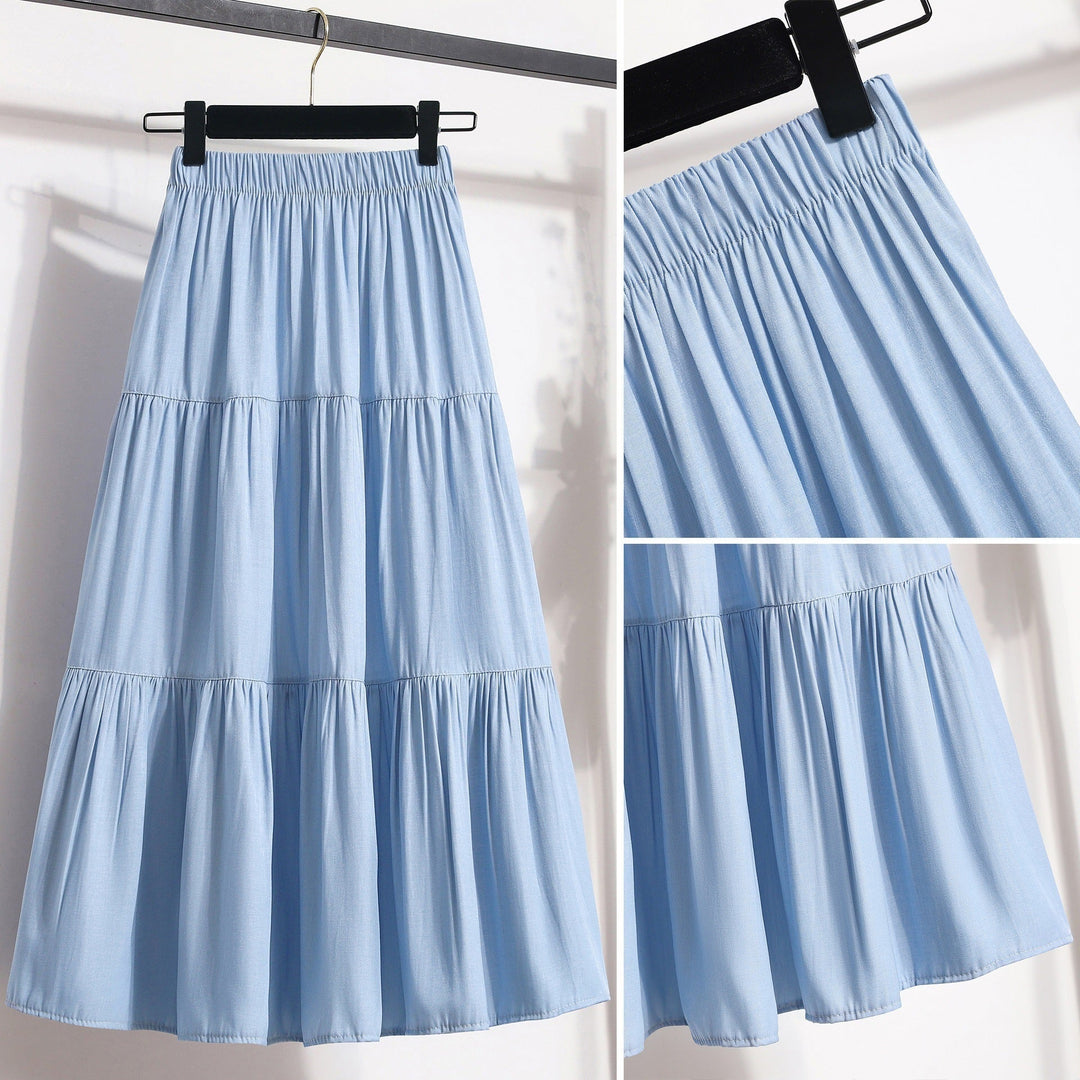 Damen Midi-Rock im lässigen Vintage-Stil