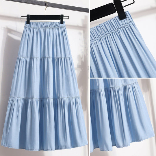 Damen Midi-Rock im lässigen Vintage-Stil