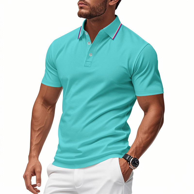 Herren Poloshirt mit modernem Kragen und feuchtigkeitsregulierender Technologie