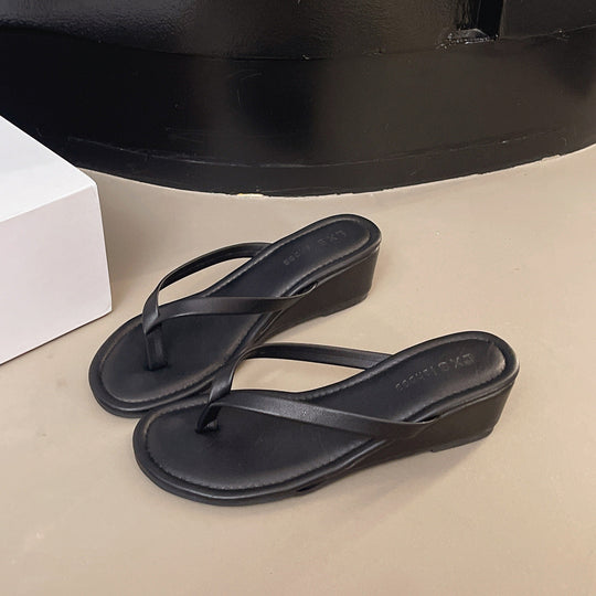 Damen eleganter Wedgesandalen mit schimmerndem Design