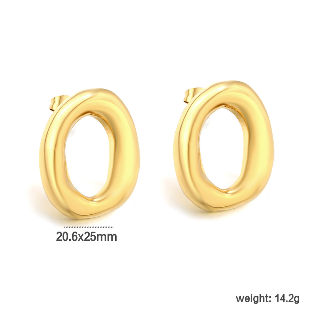 Damen Hängende Ohrstecker mit eleganten runden Plättchen aus hochwertigem Edelstahl Shop Nory
