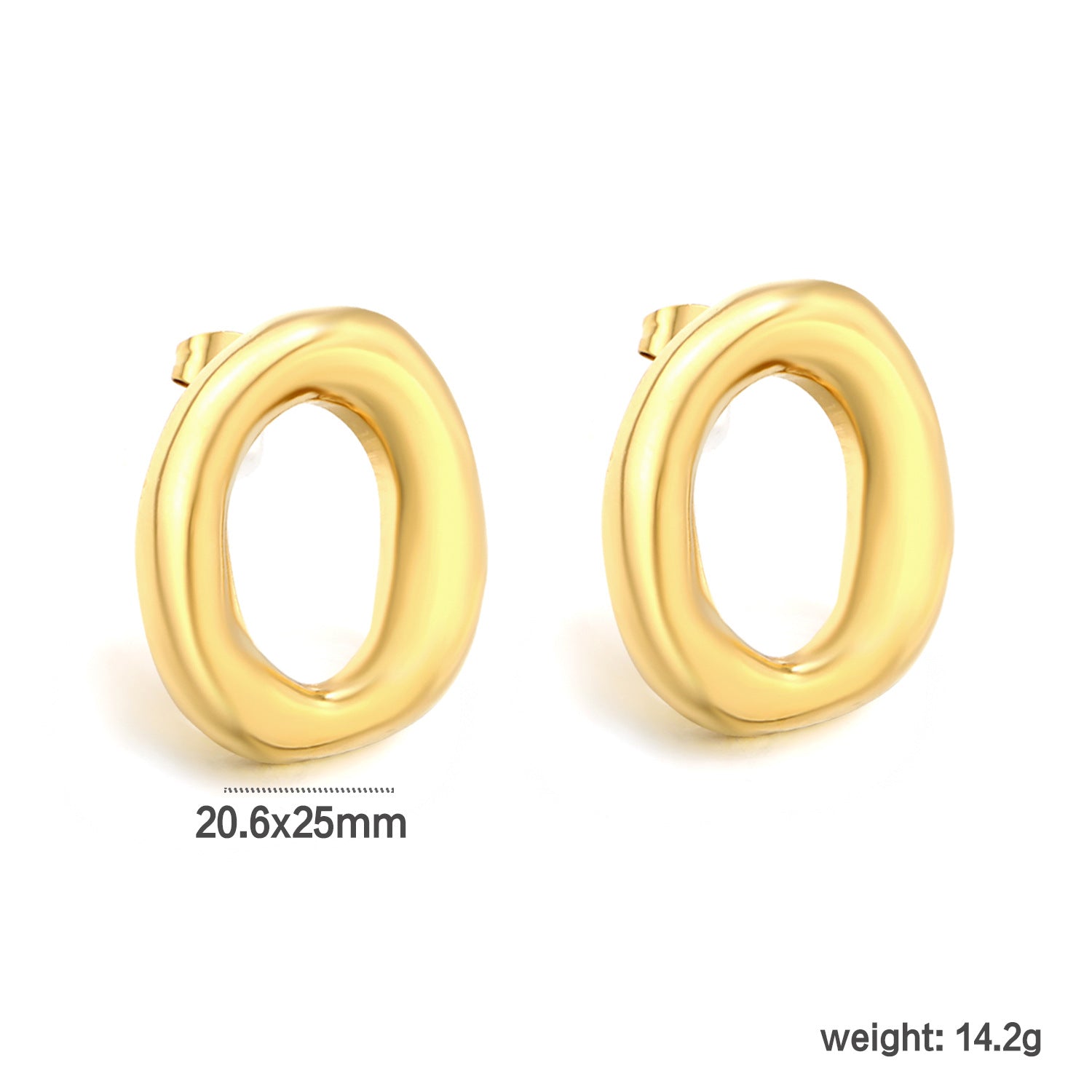 Damen Hängende Ohrstecker mit eleganten runden Plättchen aus hochwertigem Edelstahl Shop Nory