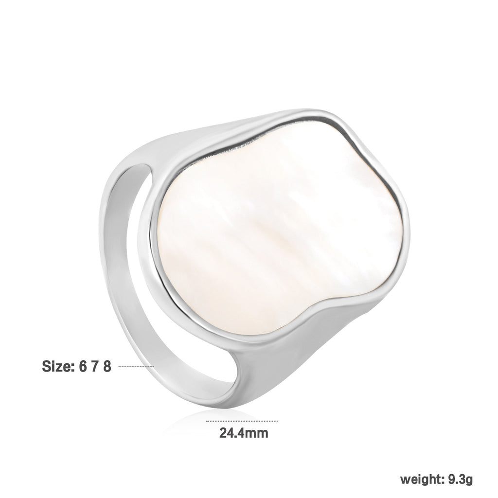 Damen Ring mit elegantem Muschelinlay Shop Nory