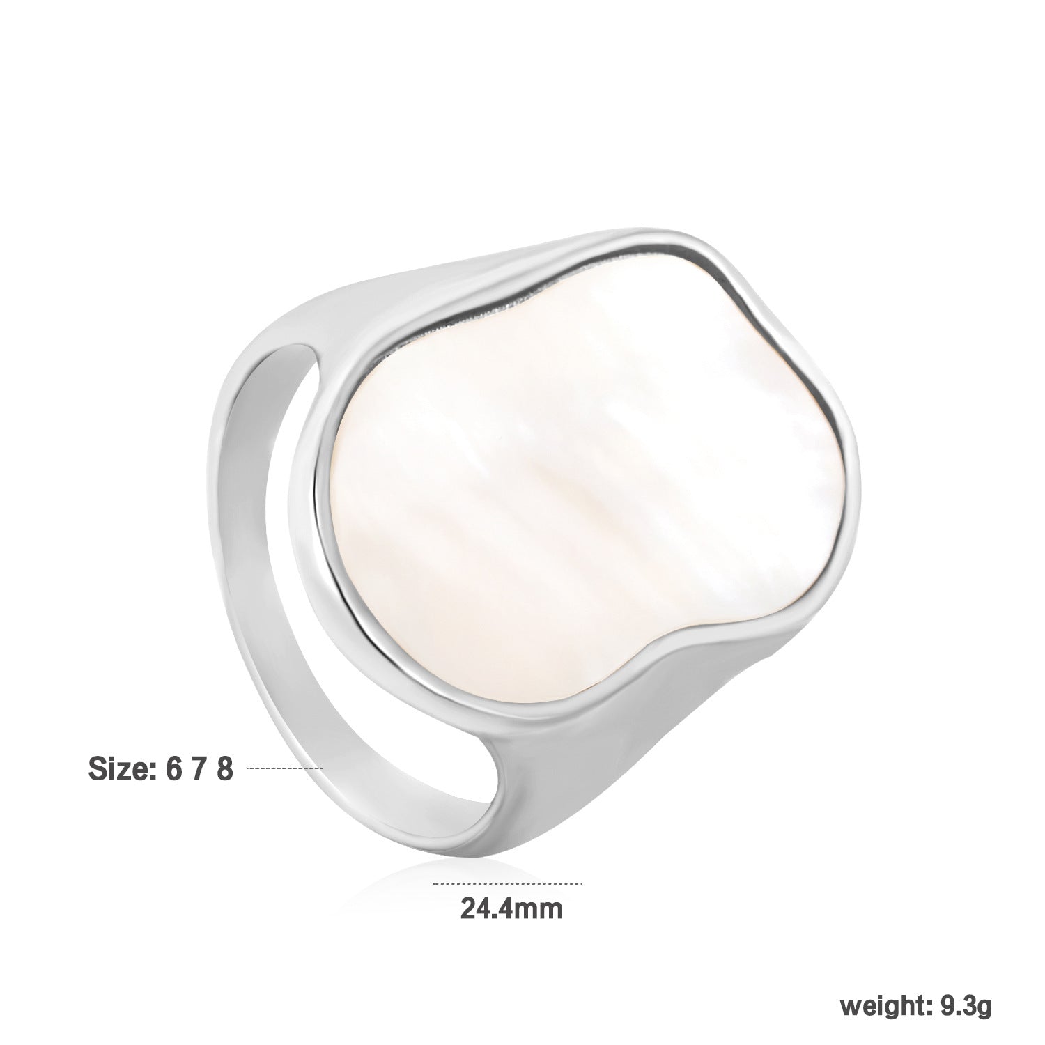 Damen Ring mit elegantem Muschelinlay Shop Nory