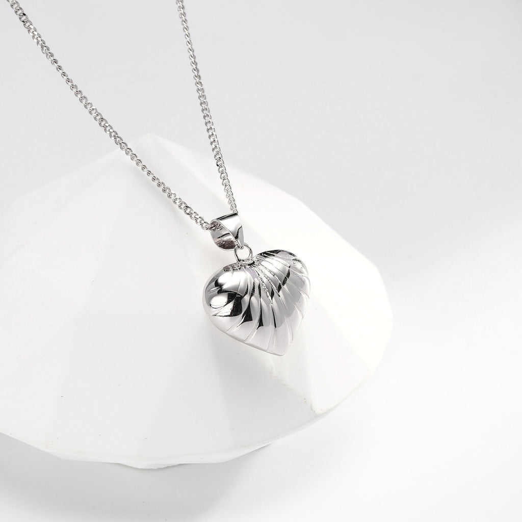 Damen Halskette mit herzförmigem Anhänger aus hochwertigem 925 Sterling Silber Shop Nory