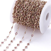 KC Goldkette mit lila Zirkonia