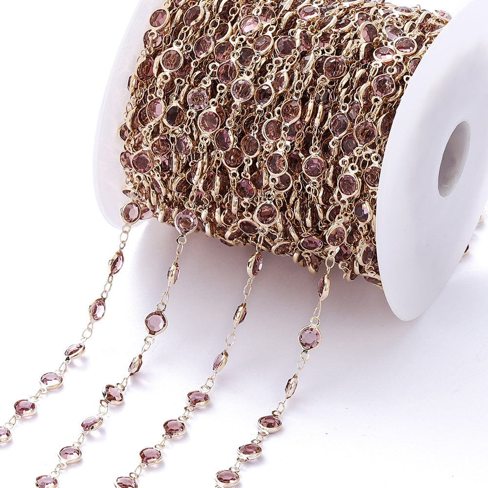 Dekorative Strass-Gliederkette Auf Rolle Für Schmuckherstellung