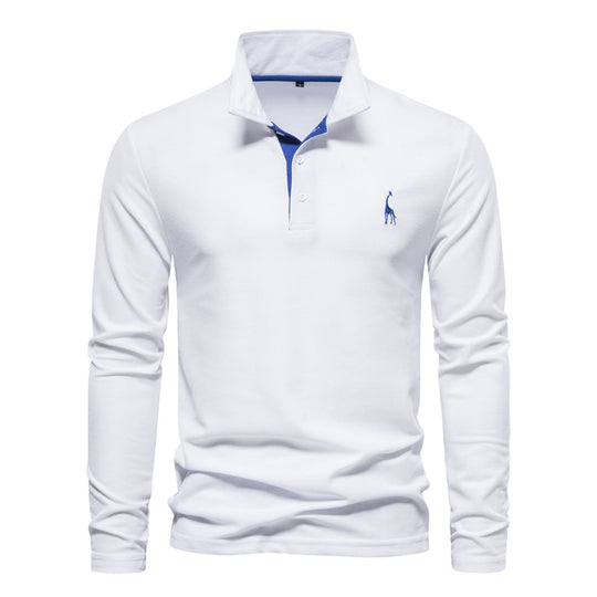Herren Langarm Poloshirt mit modernem Kragen und atmungsaktiver Baumwollqualität ShopNory
