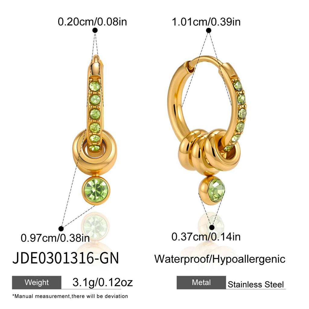 Damen Ohrhänger mit funkelnden Zirkonia und modernem Design Shop Nory
