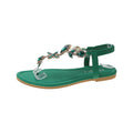 Damen elegante Zehentrenner-Sandalen mit funkelndem Strass