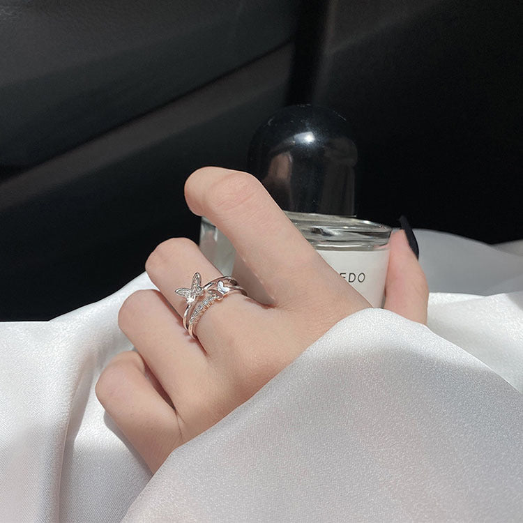 Damen Verspielter Ring mit Meerestern-Design und feinen Zirkonia Shop Nory