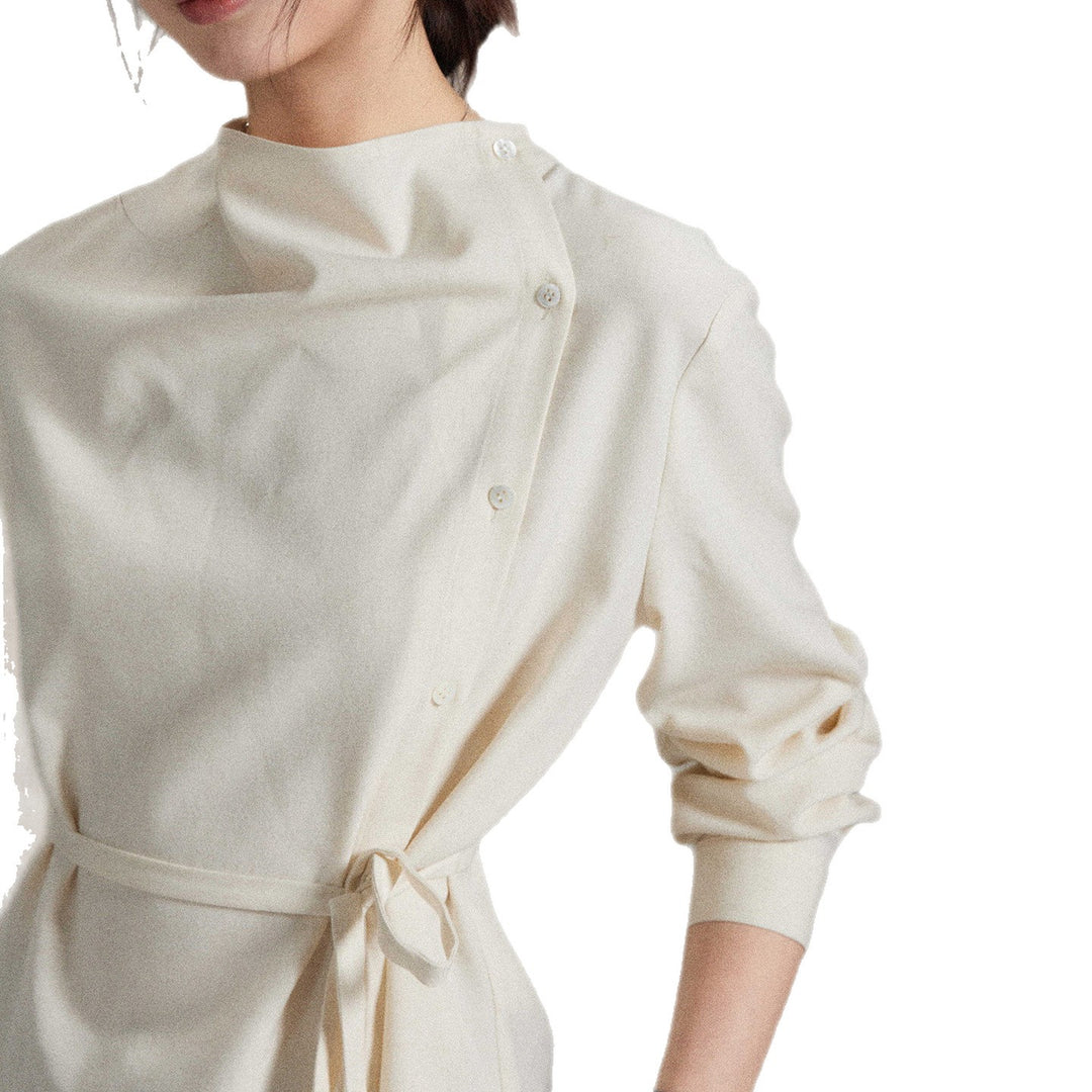 Damen Modische Bluse mit Wickel-Ausschnitt Shop Nory
