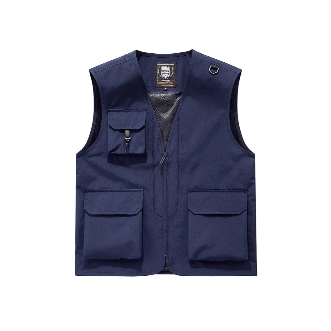 Herren Sichtbare Multifunktionale Utility-Weste mit Mesh‑Futter, Mehrfachtaschen und D‑Ring Shop Nory