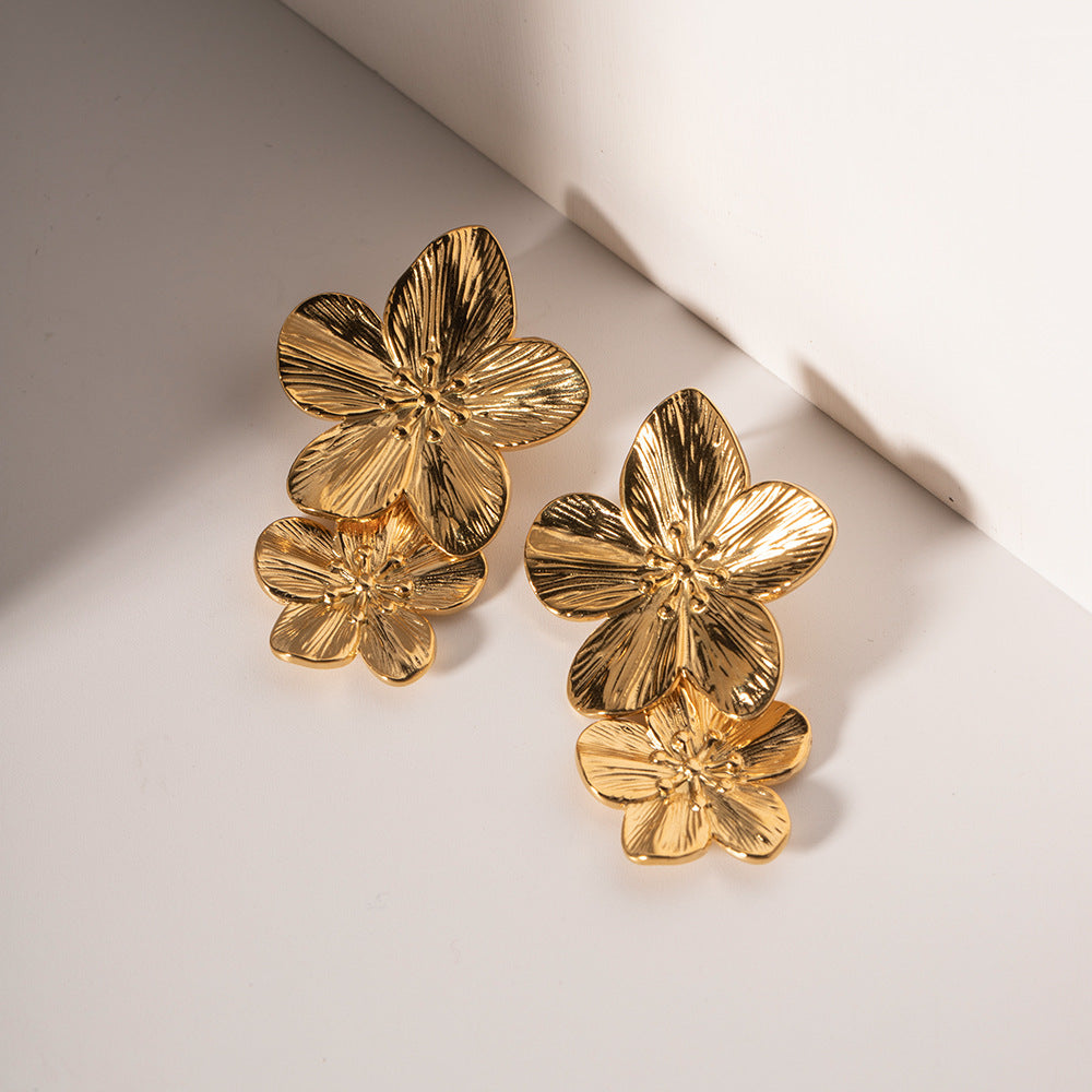 Damen Ohrhänger im eleganten Blumen-Design Shop Nory