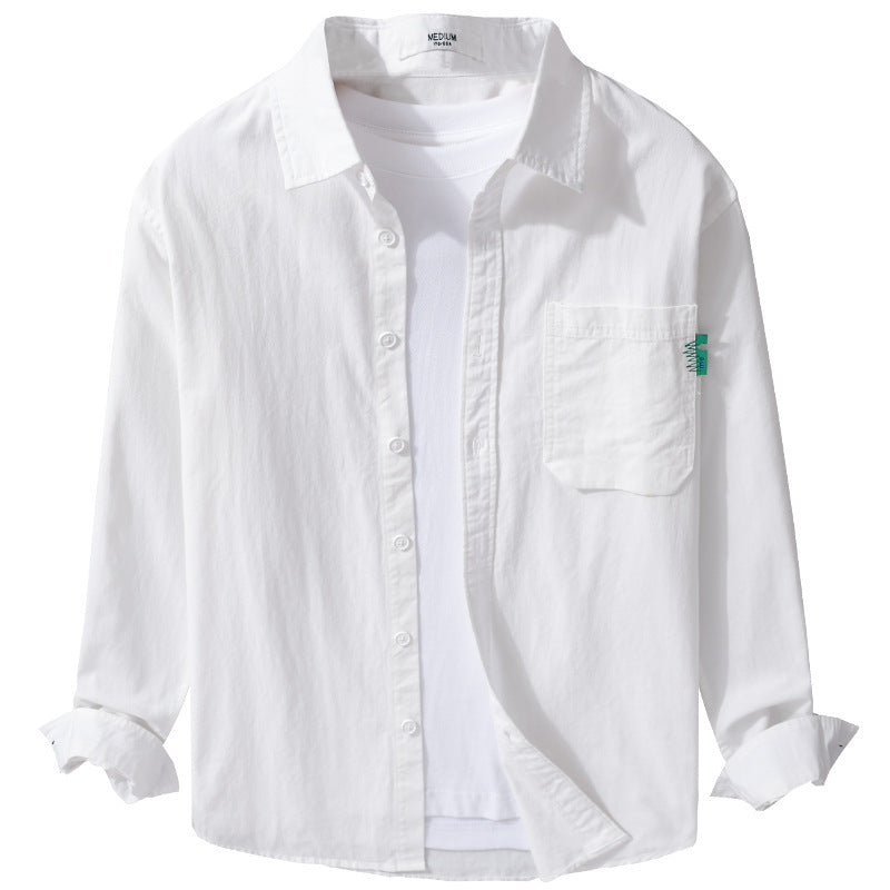 Herren Leichtes Baumwoll-Layering-Overshirt mit Brusttasche und Kentkragen Shop Nory