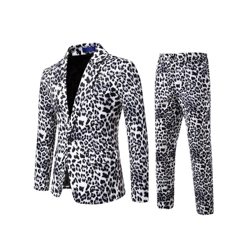 Herren Zweiteiliges Satin-Anzugsset mit grafischem Allover‑Print und schmaler Silhouette Shop Nory