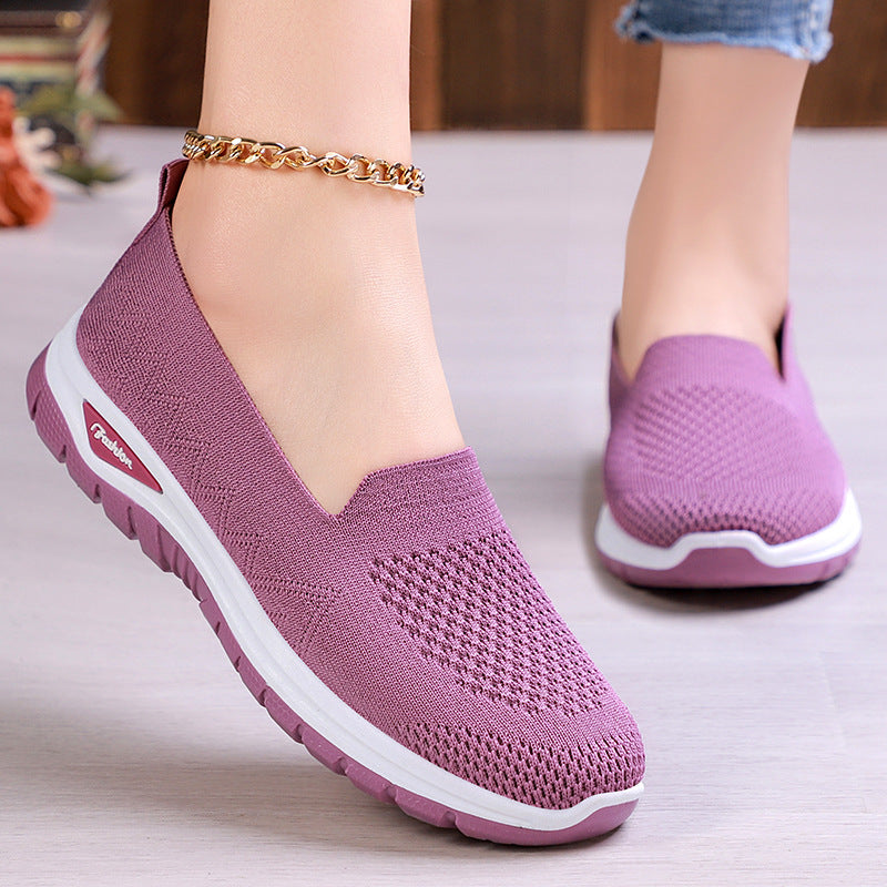 Damen nan nahtloser Strick-Slip-On mit gepolstertem Memory-Fußbett und flexibler Profillaufsohle Shop Nory