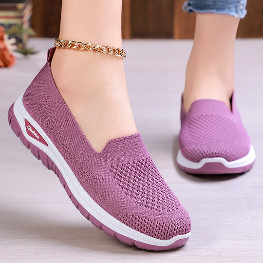 Damen nan nahtloser Strick-Slip-On mit gepolstertem Memory-Fußbett und flexibler Profillaufsohle Shop Nory