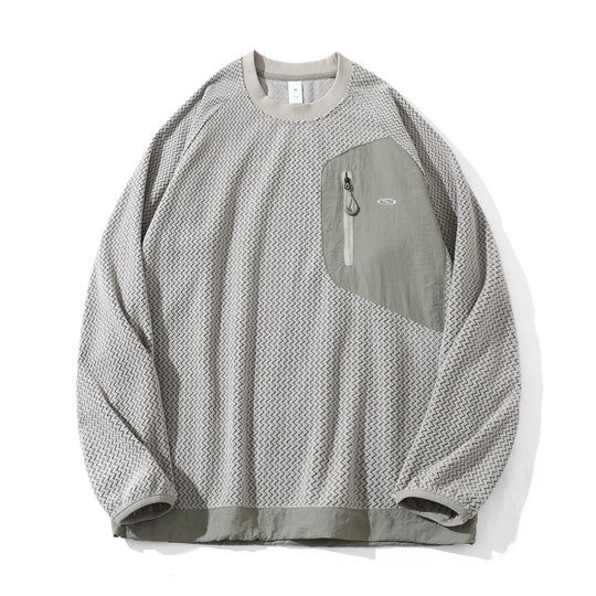 Unisex Strukturiertes Waffel‑Sweatshirt mit Brustzipptasche Shop Nory