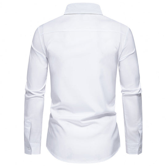 Herren Tailliertes Business‑Hemd mit Kontrastpaspel und Kentkragen Shop Nory