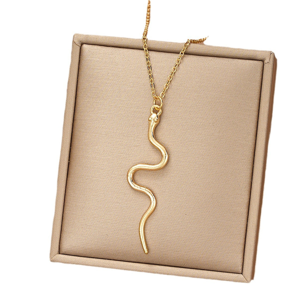 Damen Halskette mit geschwungenem Schlangendesign Shop Nory