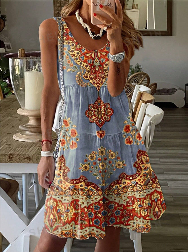 Damen Freizeitkleid mit verspieltem Muster