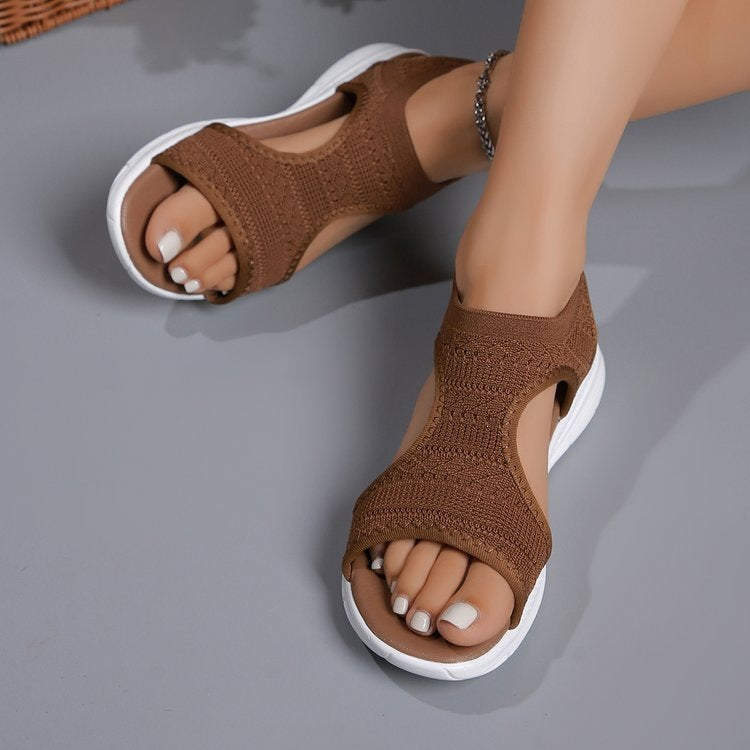 Damen Komfortable und atmungsaktive Sommerschuhe mit elastischen Einsätzen