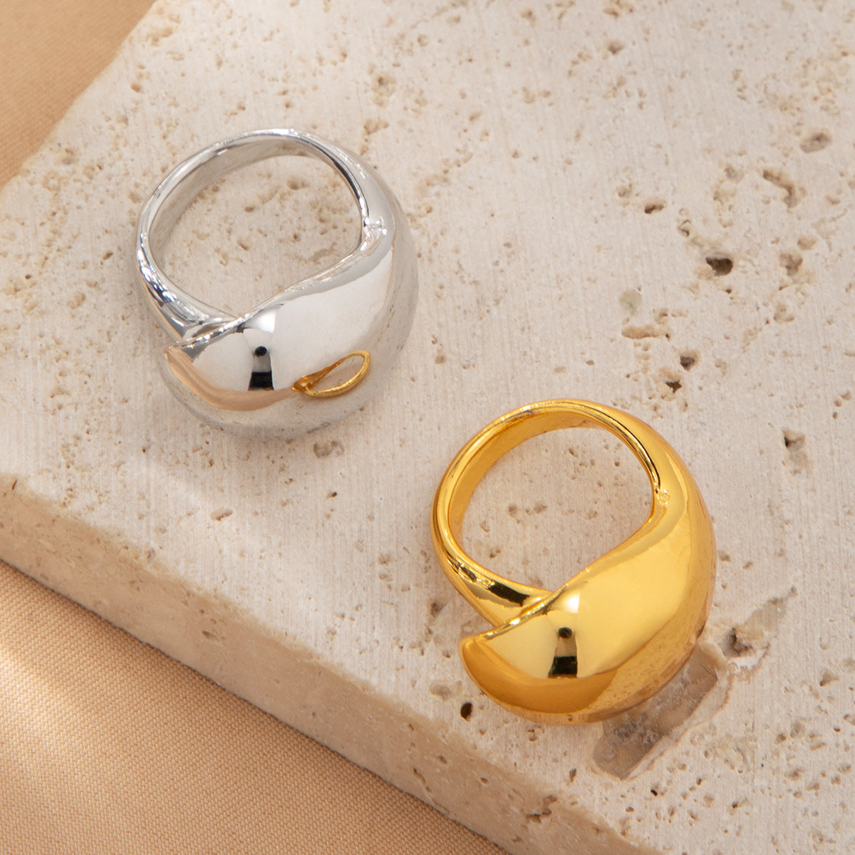 Damen skulpturaler Silberring Shop Nory