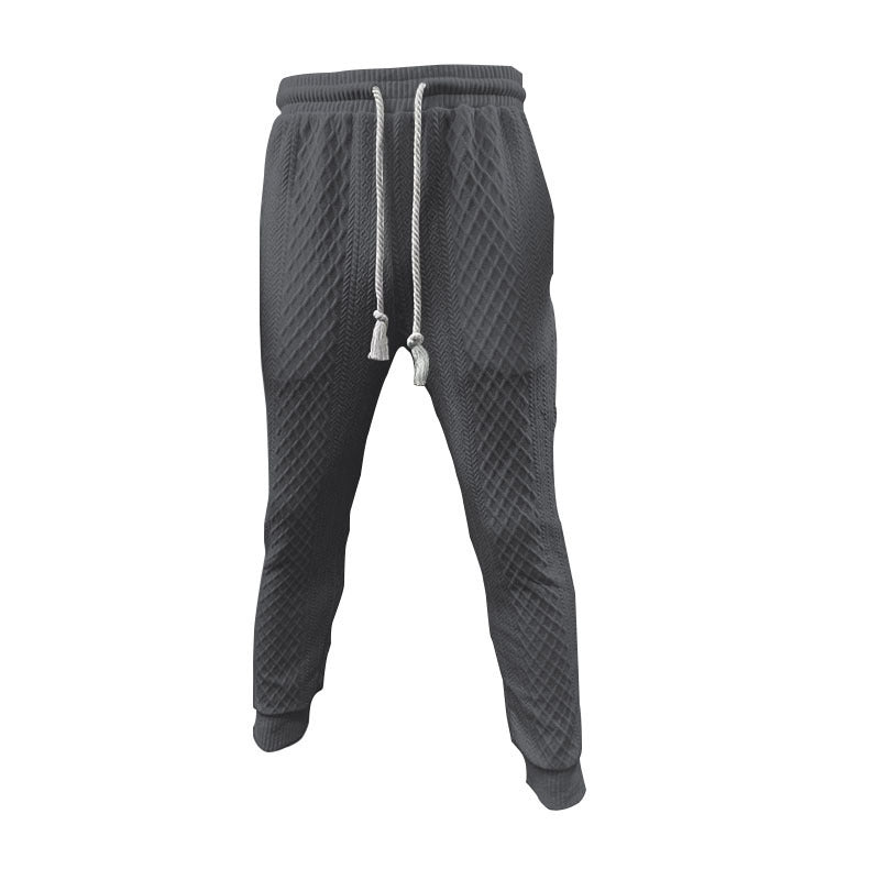 Herren gestricktes Freizeit-Set mit Polokragen und Tunnelzug-Jogginghose Shop Nory