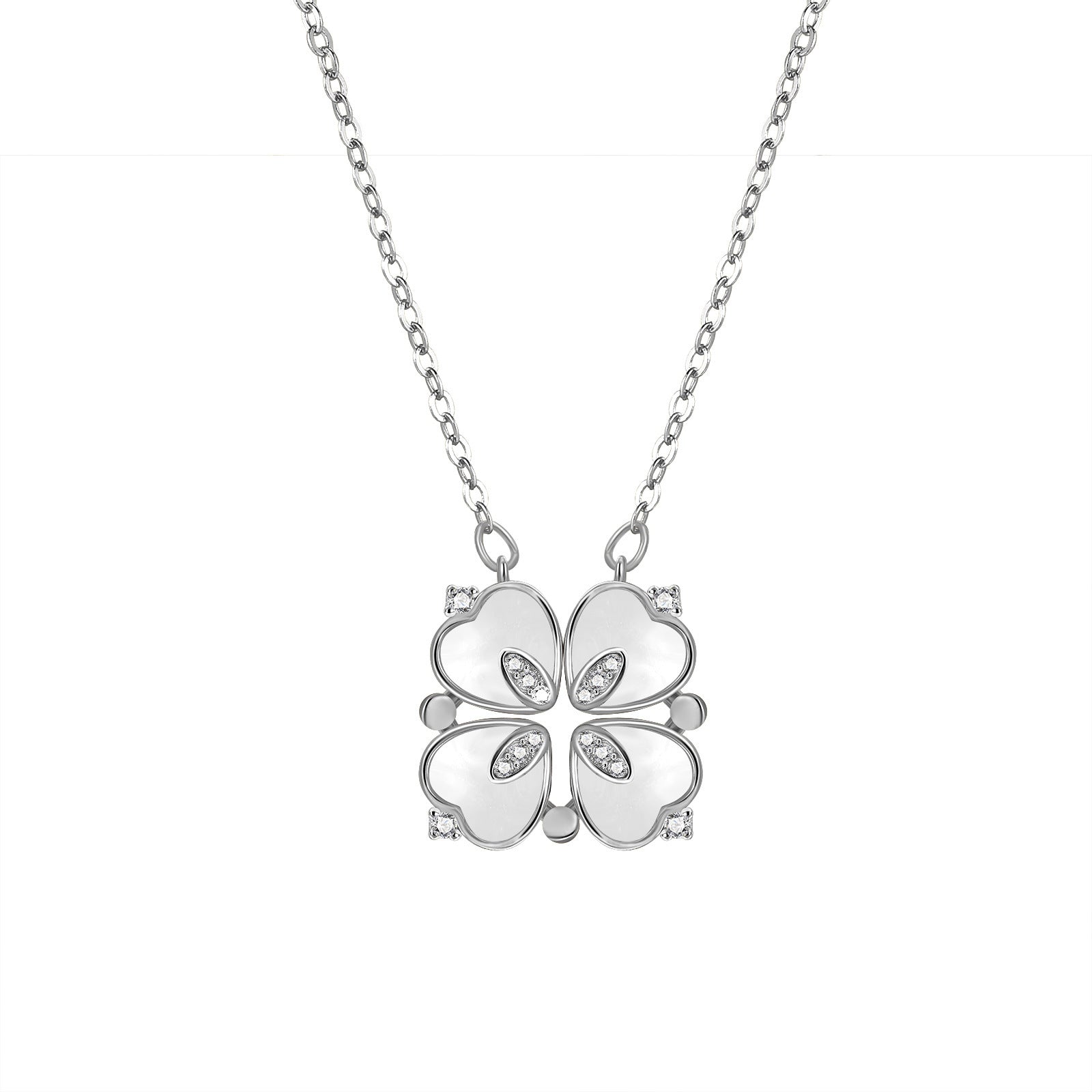 Damen Halskette mit kunstvollem Herzdesign und funkelnden Zirkonia Shop Nory