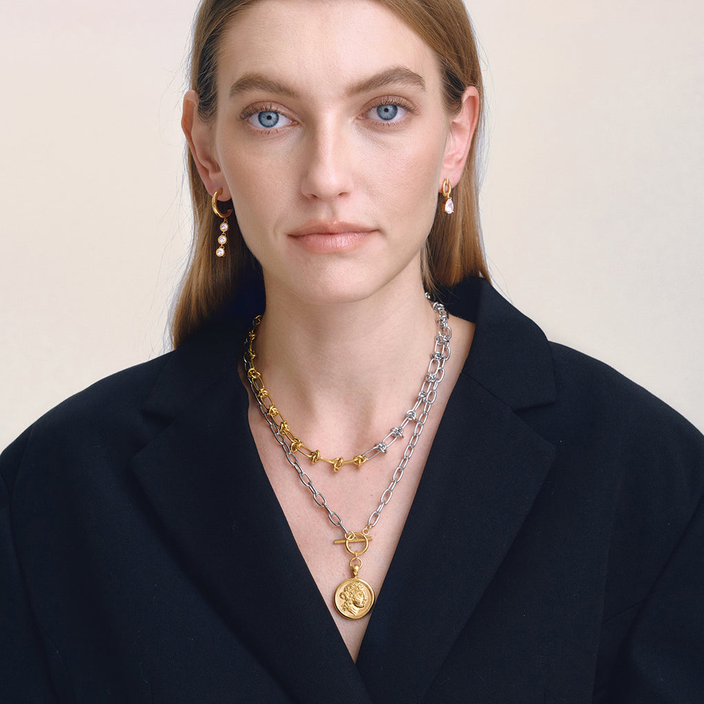 Damen Kette mit stylischem Knotendesign und verstellbarer Verlängerung Shop Nory