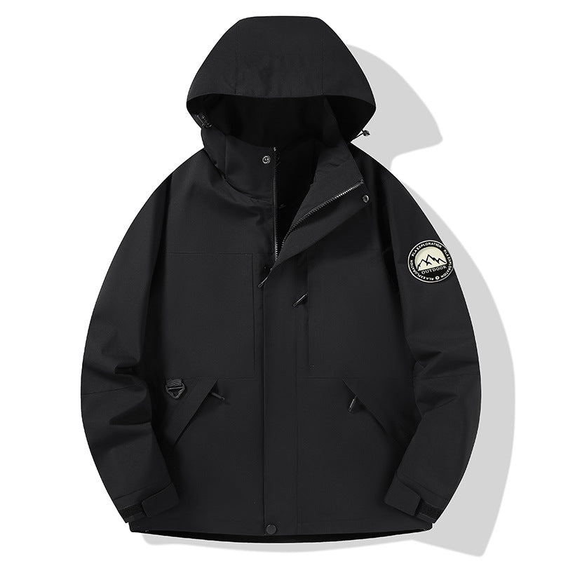 Damen wasserdichte Hardshell-Outdoorjacke mit Kapuze und Multifunktionstaschen Shop Nory