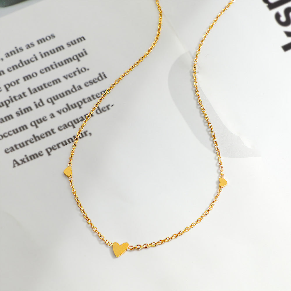 Damen filigrane Halskette mit Herz-Elementen Shop Nory