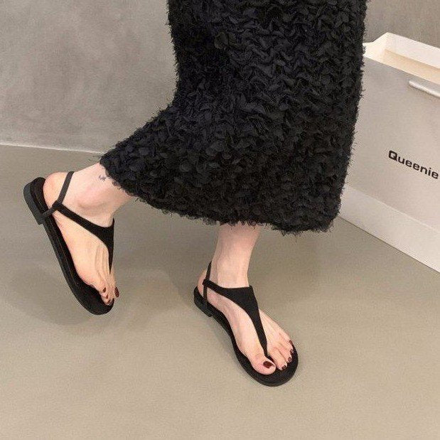 Damen Zehentrenner-Sandalen mit verstellbarem Riemen und rutschfester Sohle