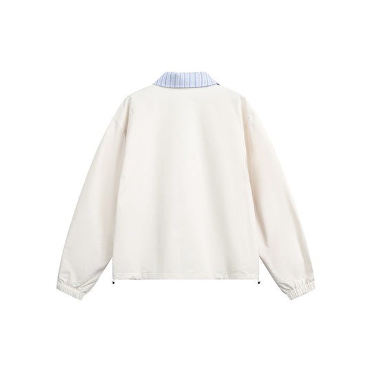Herren Leichte Boxy-Übergangsjacke mit Kontrastkragen Elastischen Saumabschlüssen und Verdeckt Reißverschluss Shop Nory