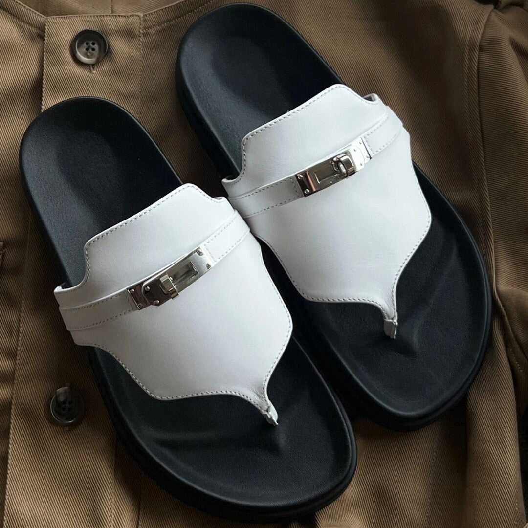 Damen Zehentrenner-Sandalen mit edlem Riemen und rutschfester Sohle