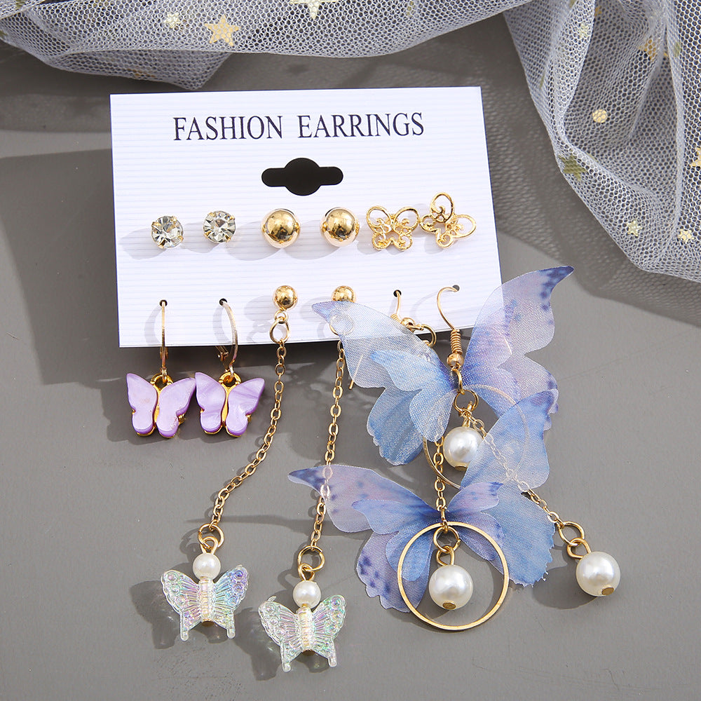 Damenohrringe mit charmanten Schmetterlingsdesigns und funkelnden Akzenten Shop Nory