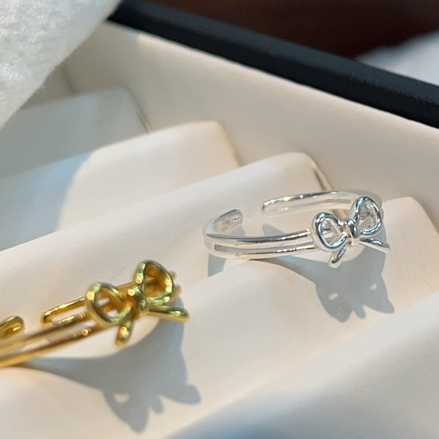 925 Sterling Silber Schleifen Knoten Offene Ringe 925 Sterling Silber Ringe | Shop Nory