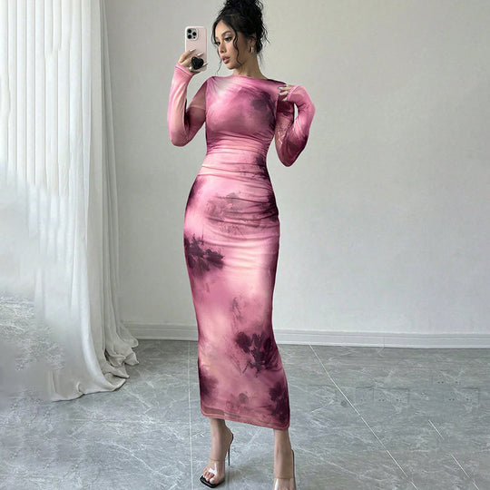 Damen Elegantes Wickelkleid mit Struktur Shop Nory