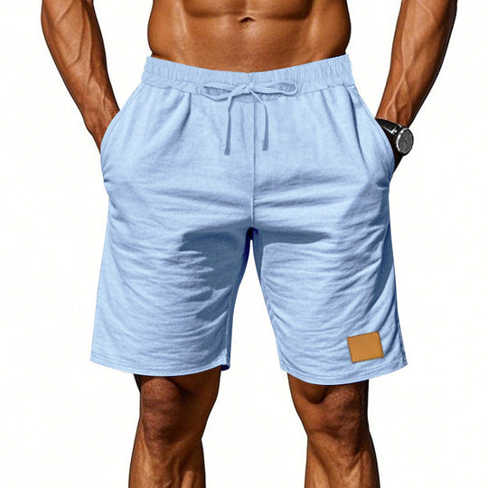 Herren nan Kordelzug-Bermuda aus weichem Baumwollmix mit elastischem Bund und Seitentaschen