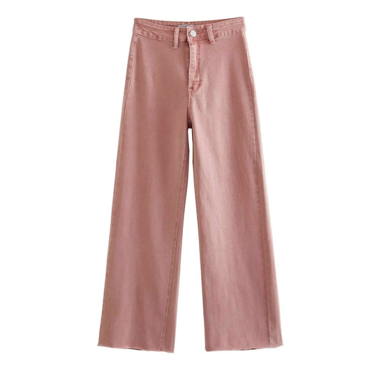 Damen weite High‑Waist Worker‑Hose mit aufgesetzten Gesäßtaschen Shop Nory