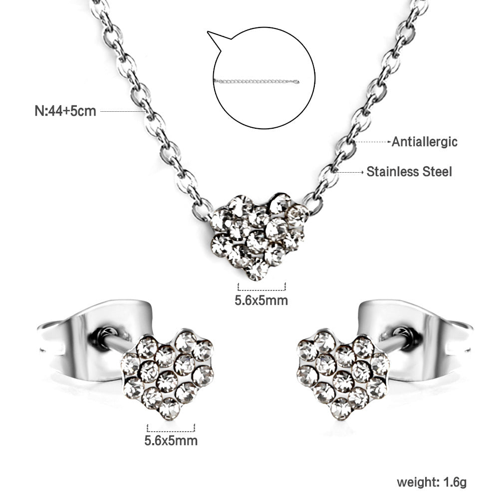 Damen Schmuckset mit bunnyförmigen Ohrsteckern und passende Halskette Shop Nory