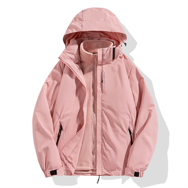 Herren zweiteilige Winterjacke mit abnehmbarer Fleece-Innenjacke wasserdicht winddicht Shop Nory